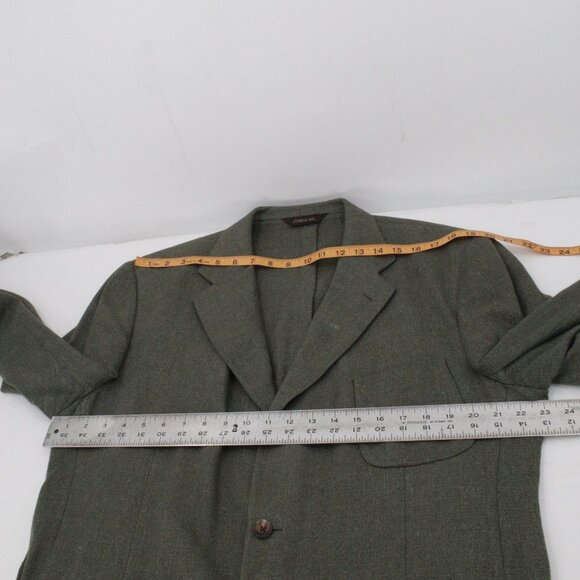 VTG Paul Stuart Sport Coat Mens 44 Medium long Silk Hopsack deconstructed patch - Picture 9 of 16